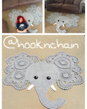 Crochet elephant rug newborn nursery decor