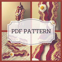 PDF PATTERN bacon and eggs scarf