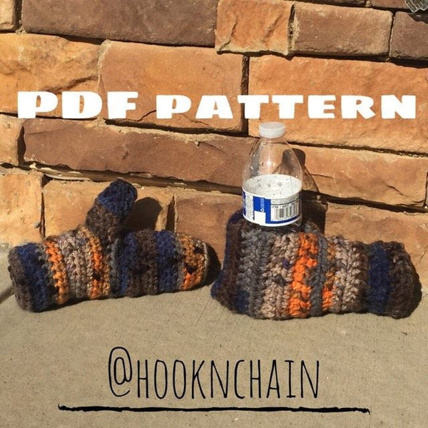 PDF PATTERN Crochet Tailgate Drink Mitt with Mitten, glove, winter set