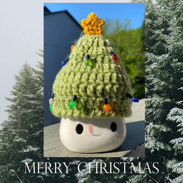 Christmas Tree Hat, Rae Dunn Inspired Tiered Tray Display, Marshmallow Mug Hat, Christmas Lights