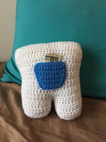 Toothfairy pillow with pocket.