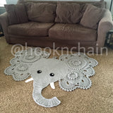 Crochet elephant rug newborn nursery decor