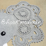 Crochet elephant rug newborn nursery decor