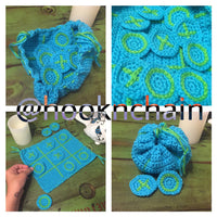 Quiet time tic tac toe crochet game