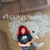 Crochet elephant rug newborn nursery decor