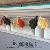 Autumn Leaf Garland 6 ft fall festive decor