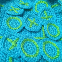 Quiet time tic tac toe crochet game