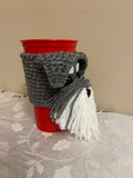 Schnauzer coffee cup sleeve, dog crochet