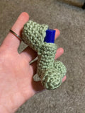 Crochet chaps”dick” holder keychain