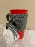 Schnauzer coffee cup sleeve, dog crochet