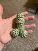 Crochet chaps”dick” holder keychain