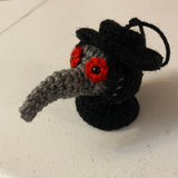 Crochet Plague Doctor Ornament, bubonic plague, bird mask