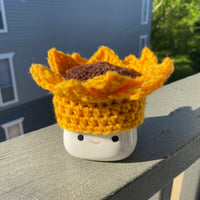 Sunflower Hat, Rae Dunn Inspired Tiered Tray Display, Marshmallow Mug Hat