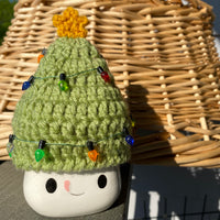 Christmas Tree Hat, Rae Dunn Inspired Tiered Tray Display, Marshmallow Mug Hat, Christmas Lights