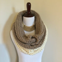 Dual color cowl scarf - extra warm