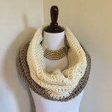 Dual color cowl scarf - extra warm