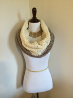 Dual color cowl scarf - extra warm