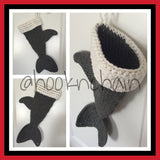 PDF Crochet Pattern Shark Stocking